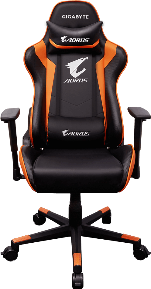 Aorus Gaming Chair - Gigabyte Aorus Agc300 Gaming Chair Clipart (497x954), Png Download