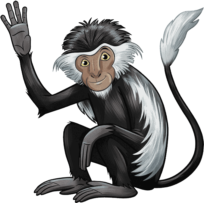 Tumbili Colobus-monkey - Camp Kilimanjaro Vbs Clipart (900x900), Png Download
