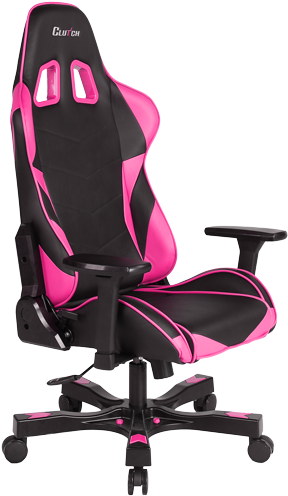 Crank Series Charlie Pink Gaming Chair Clutch Chairz - Gamer Chair Pink Clipart (600x600), Png Download