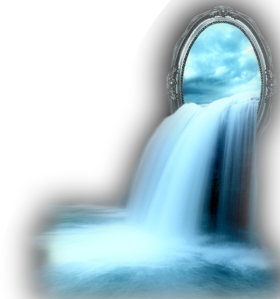 #water#flow - Surreal Mirror Clipart (560x597), Png Download