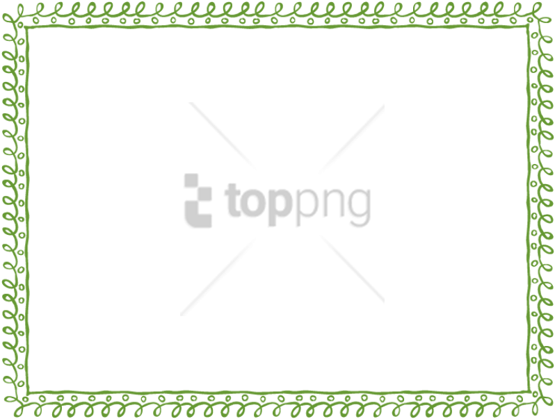Free Png Green Borders Png Image With Transparent Background - Green Border Frame Png Clipart (851x657), Png Download