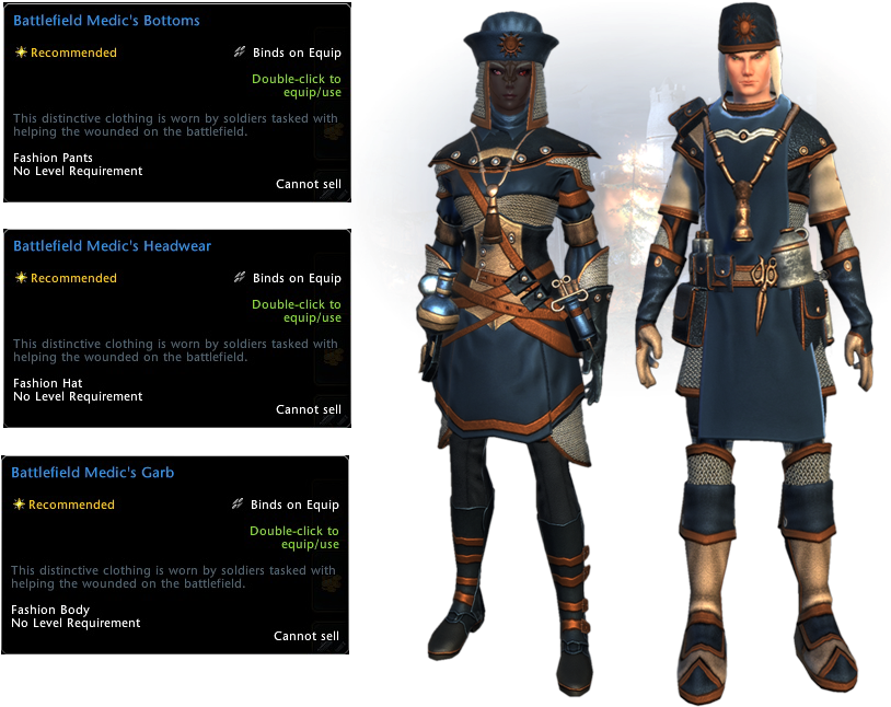 Neverwinter Battlefield Medic's Ensemble Clipart (870x705), Png Download