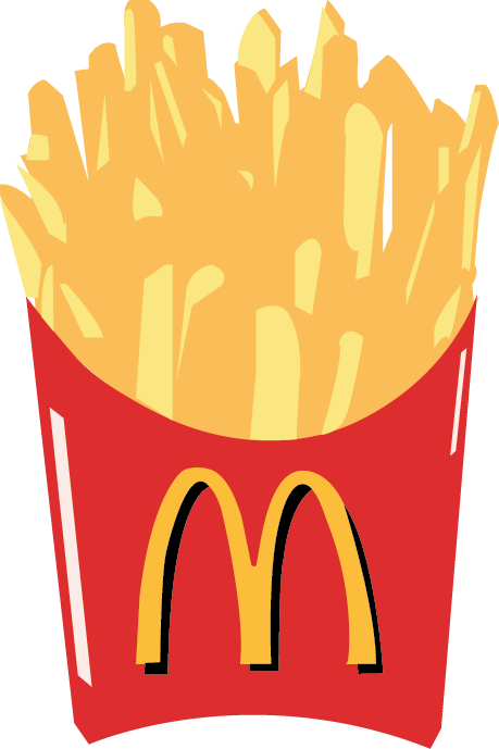 Clip Art Royalty Free Download Processed Food Free - Mcdonalds Fries Clip Art - Png Download (459x689), Png Download