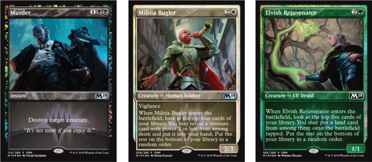 New Fnm Promos 01 - Militia Bugler Fnm Clipart (1375x629), Png Download