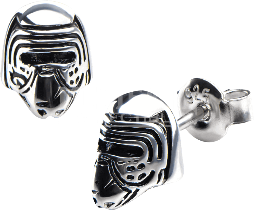 Force Awakens Kylo Ren Sterling Silver 3d Stud Earrings - Earrings Clipart (850x850), Png Download