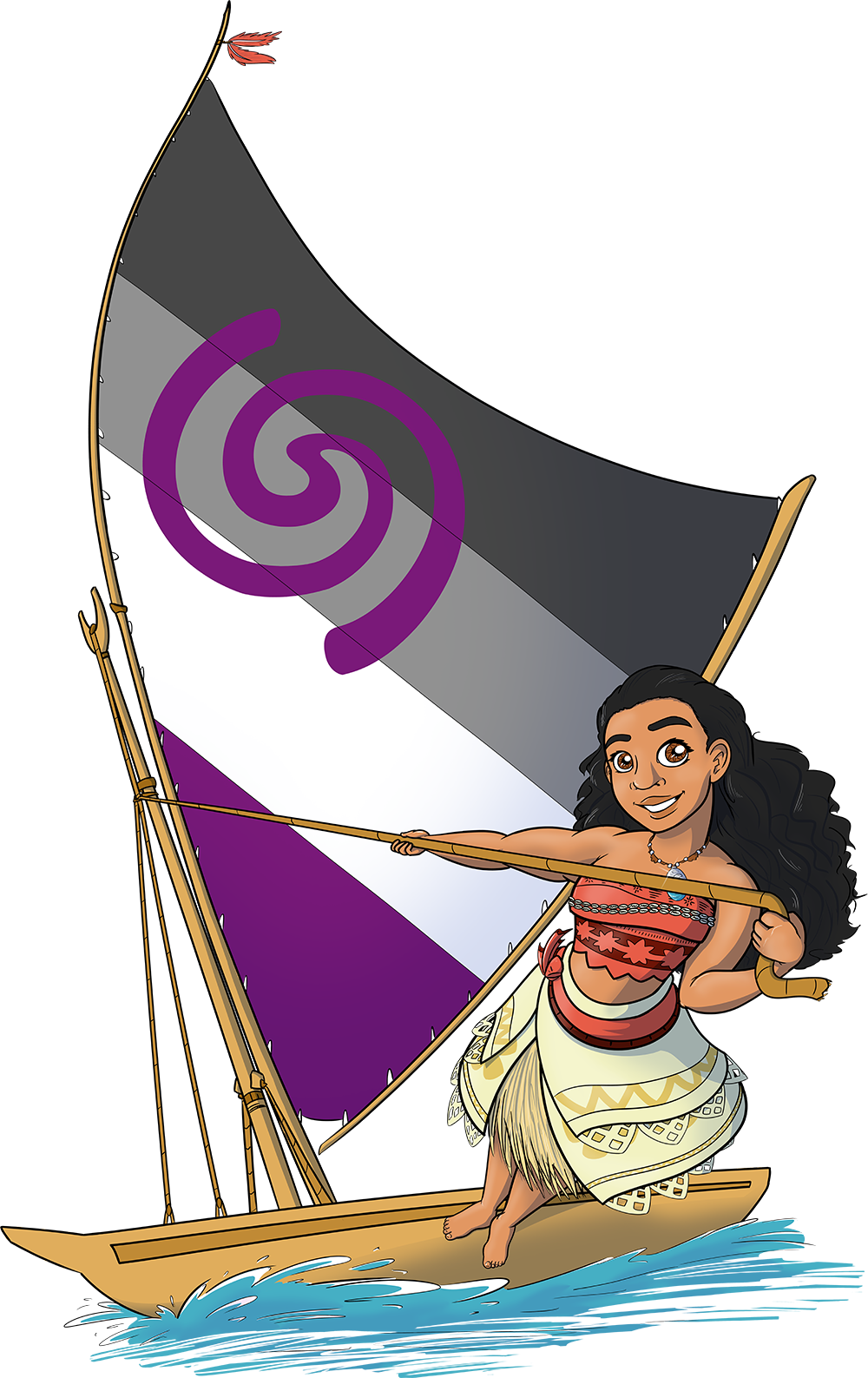 Asexual Pride- Moana So I've Got This Long List Of - Illustration Clipart (1000x1587), Png Download