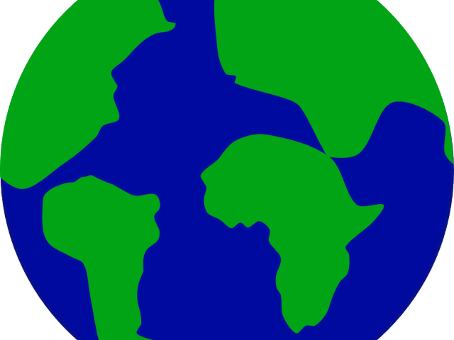 Continent Clipart Half Earth - Continents Clip Art - Png Download (640x480), Png Download