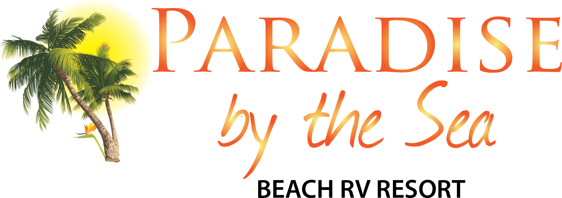 Paradise By The Sea Logo - Amber Clipart (1817x661), Png Download