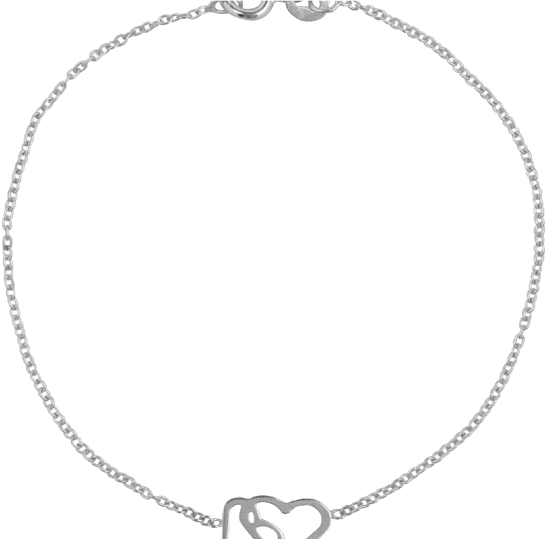 Iconic Bracelet Double Hearts - Chain Clipart (1000x773), Png Download