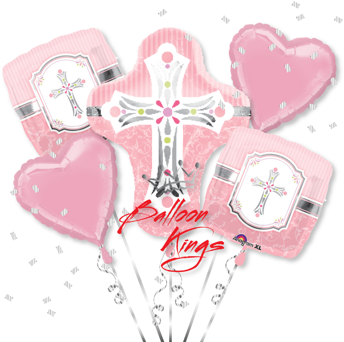 Pink Cross Png - Balloon Clipart (1280x1280), Png Download