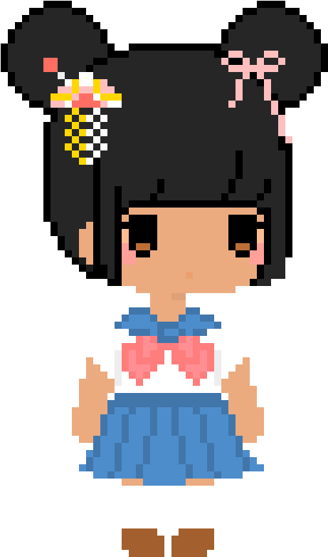 Japanese Girl - Cartoon Clipart (510x820), Png Download