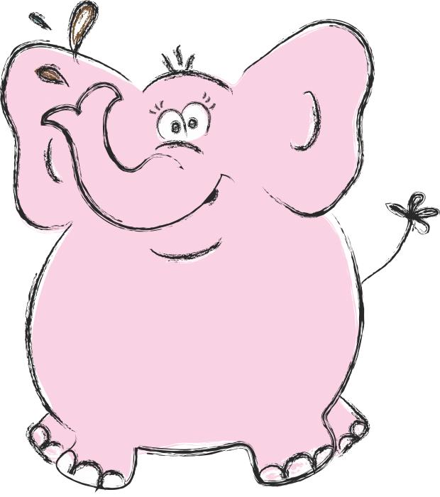 Get Free Customised Handpainted Tees By Pink Elephant - Cartoon Clipart (620x700), Png Download