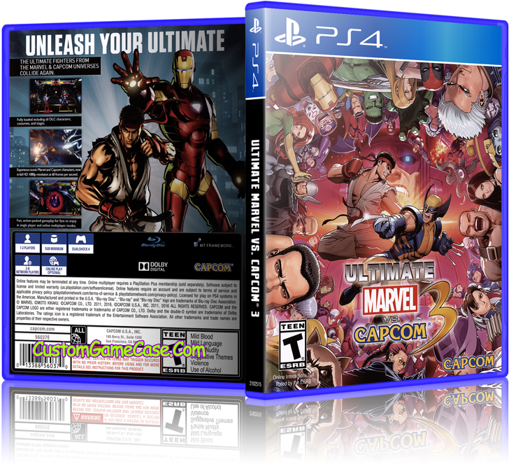 Ultimate Marvel Vs Capcom - Marvel Vs Capcom Cover Ps4 Clipart (800x685), Png Download