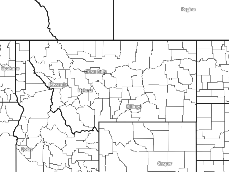 Map Of Montana Clipart (750x562), Png Download