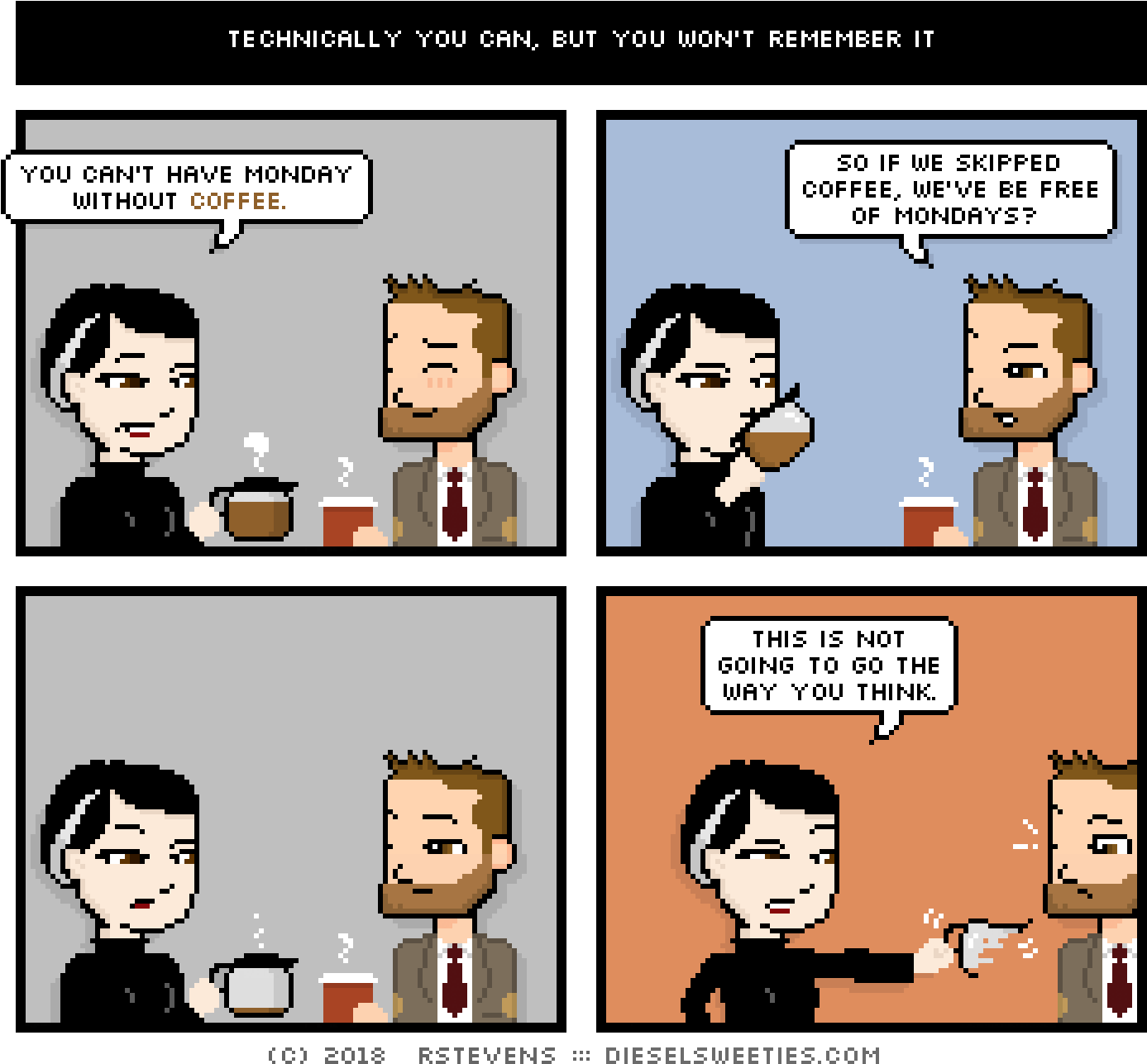 Would You Rather Have Mondays Or Coffee - Sweeties Clipart (1387x1287), Png Download