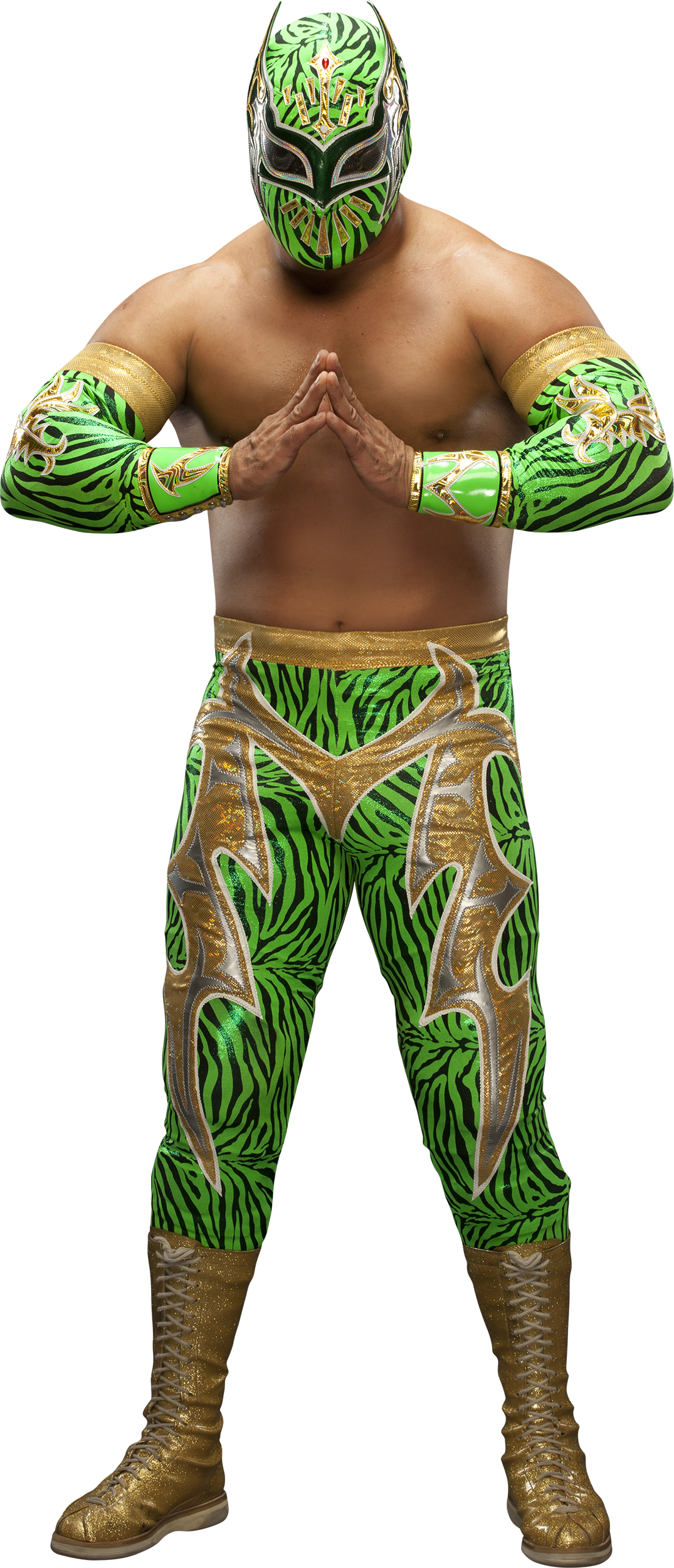 Sin Cara - Wwe Sin Cara Green Clipart (1075x2500), Png Download