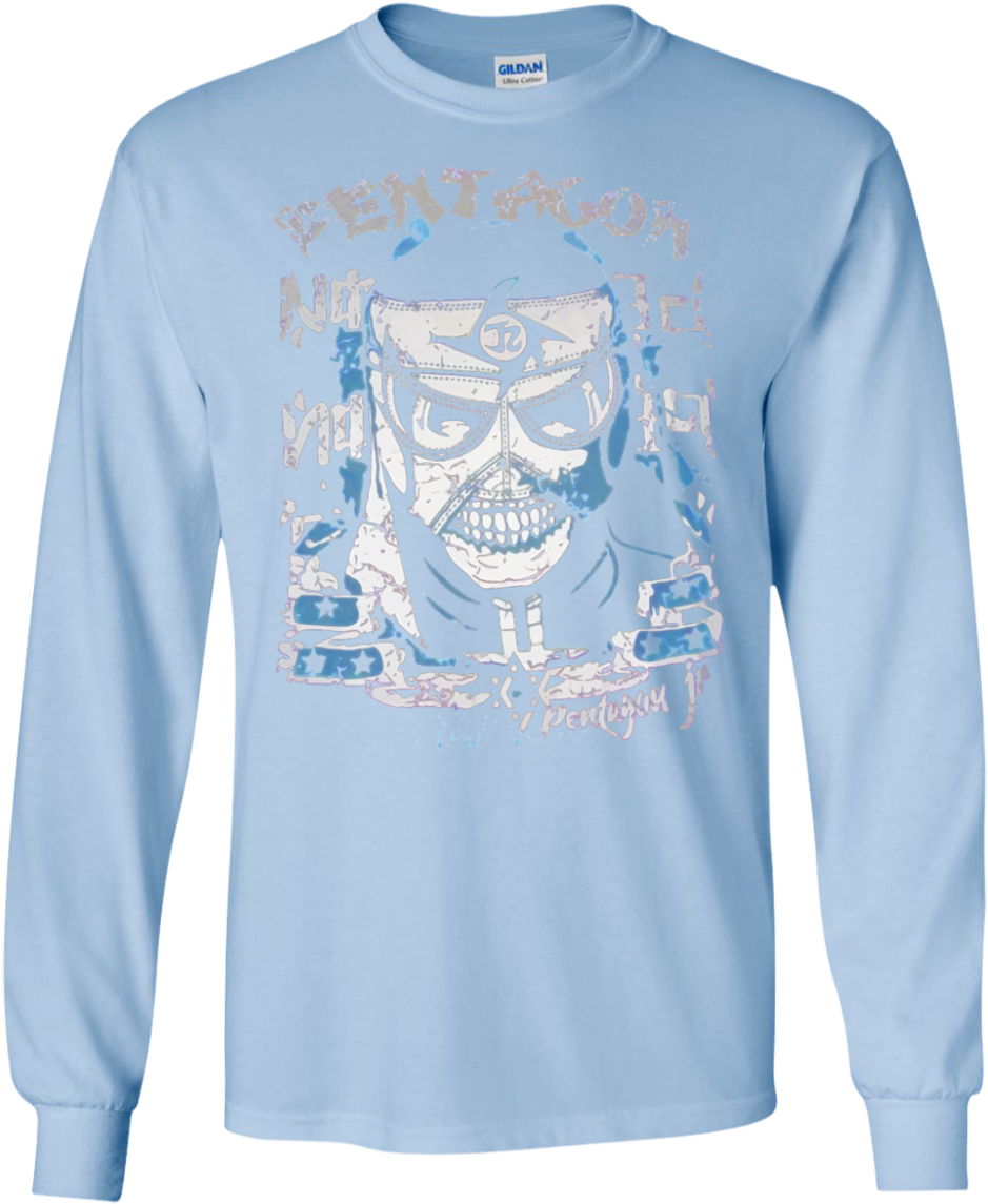 Pentagon Jr T-shirt Perros Del Mal Ucha Underground - Long-sleeved T-shirt Clipart (1155x1155), Png Download