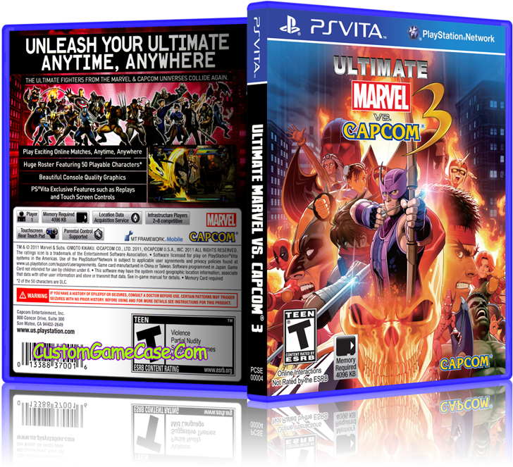 Ultimate Marvel Vs Capcom - Ps Vita Games Marvel Vs Capcom Clipart (800x685), Png Download