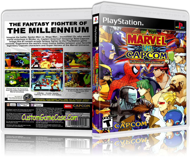 Marvel Vs Capcom - Marvel Vs Capcom 1 Ps1 Clipart (800x631), Png Download