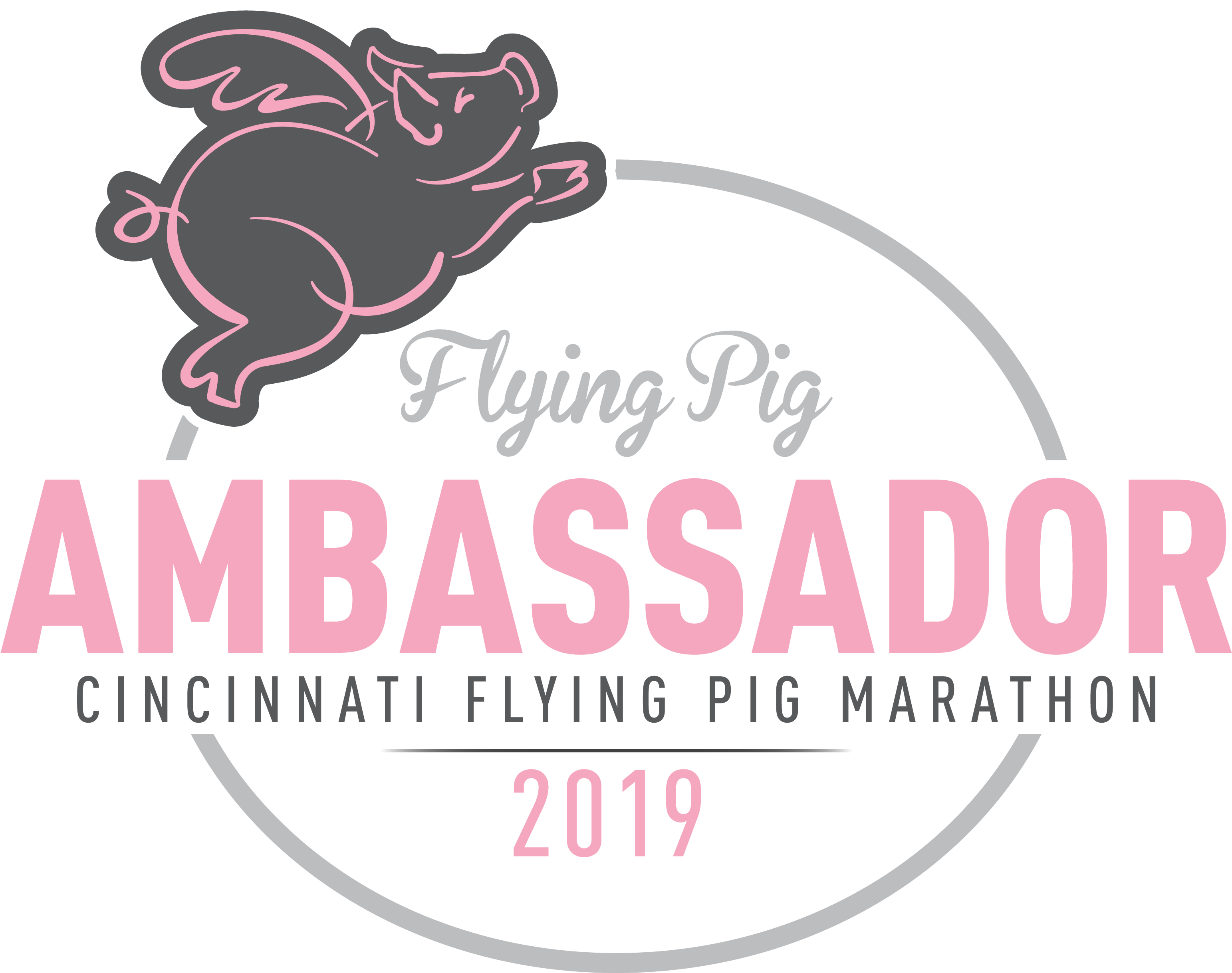 2019 Ambassadors - Flying Pig Marathon Clipart (3300x3300), Png Download