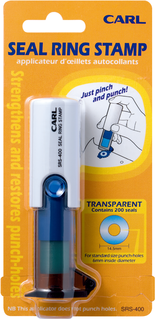 Carl Srs-400 Seal Ring Stamp - Carl Clipart (596x1186), Png Download