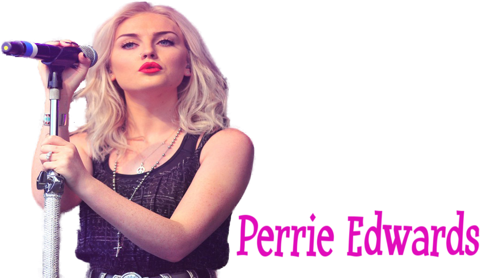 Clearart - Perrie Edwards Singing Png Clipart (1000x562), Png Download