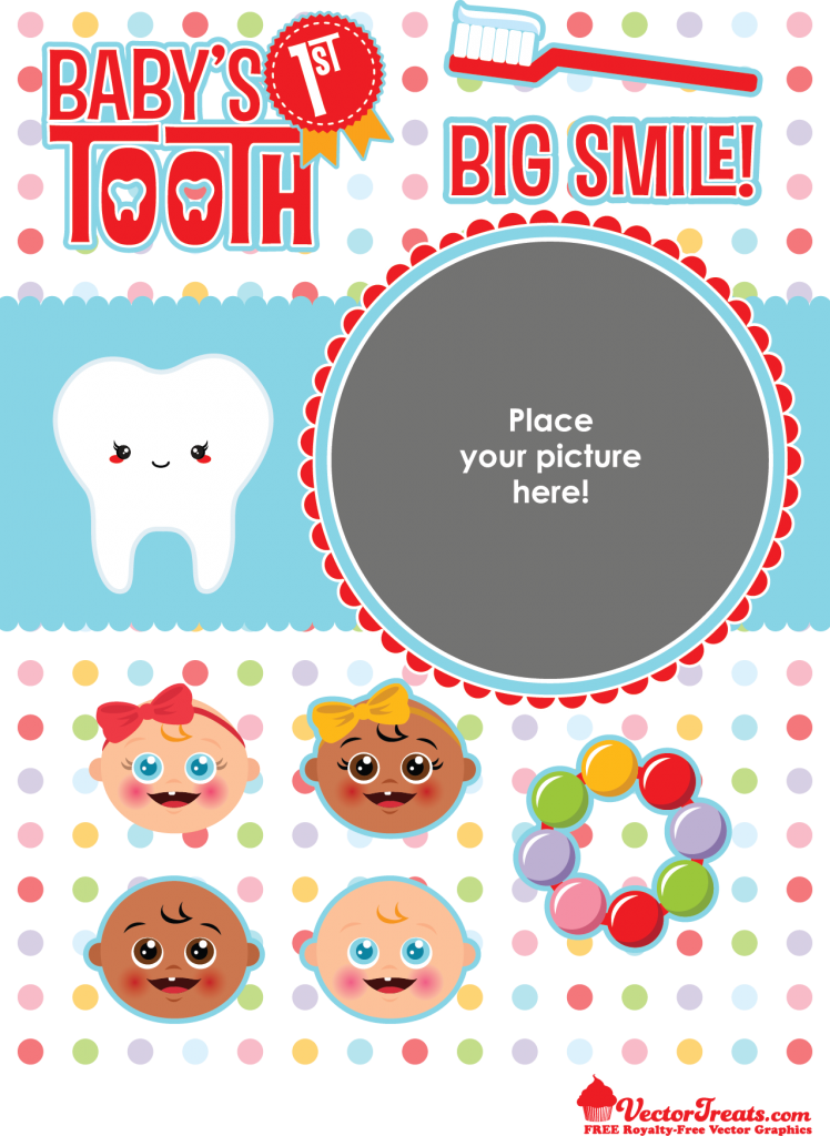 Free Royalty-free Vectors For Baby's First Tooth - Before Babys First Tooth Clipart (748x1024), Png Download
