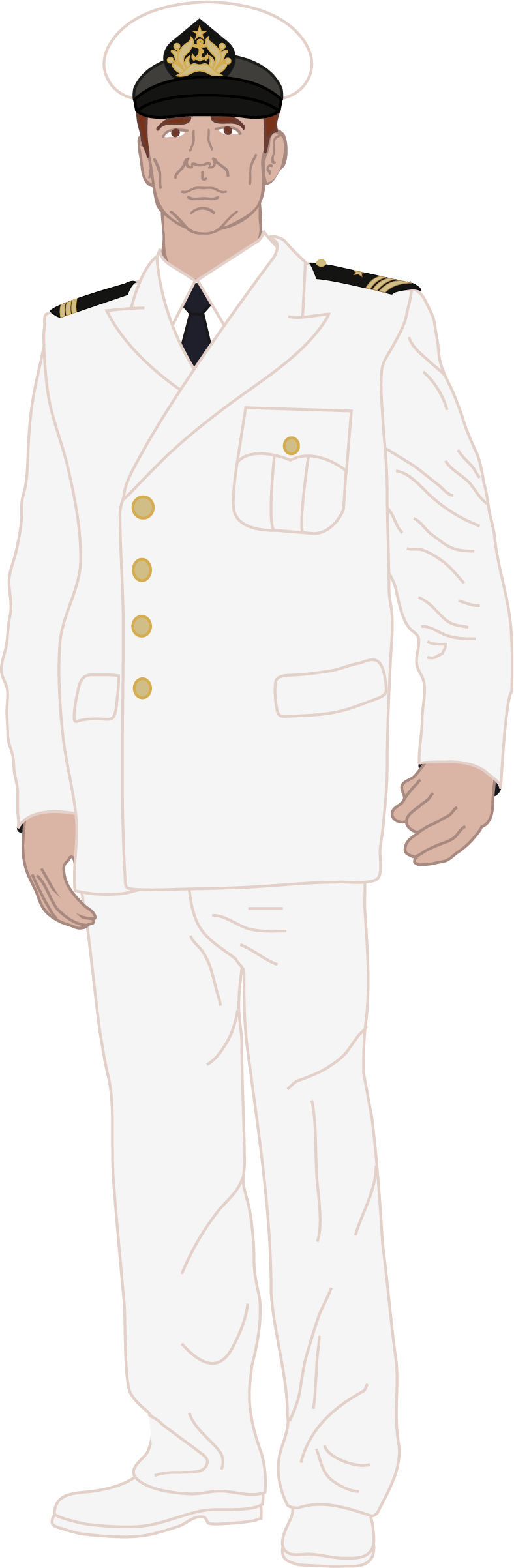 Chilean Navy Suits - White Navy Suits Clipart (788x2405), Png Download