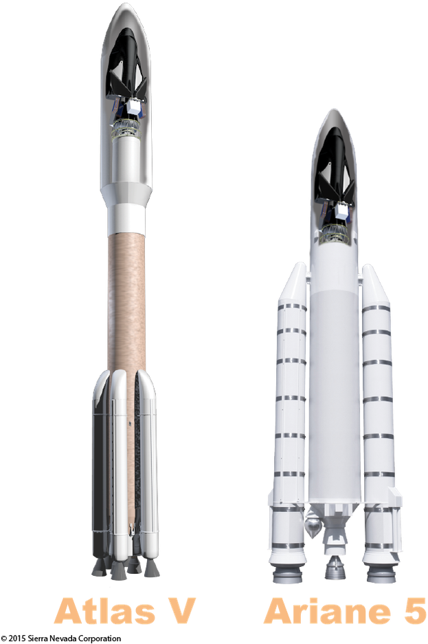 Dream Chaser Pode Ser Transportada Pelos Foguetes Atlas - Sierra Nevada Dream Chaser On Falcon Clipart (760x1061), Png Download