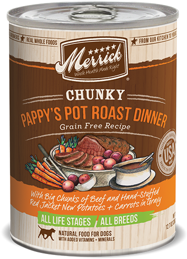 Merrick Chunky Pappy's Pot Roast Dinner With Beef - Merrick Limited Edition Dog Food Clipart (600x600), Png Download