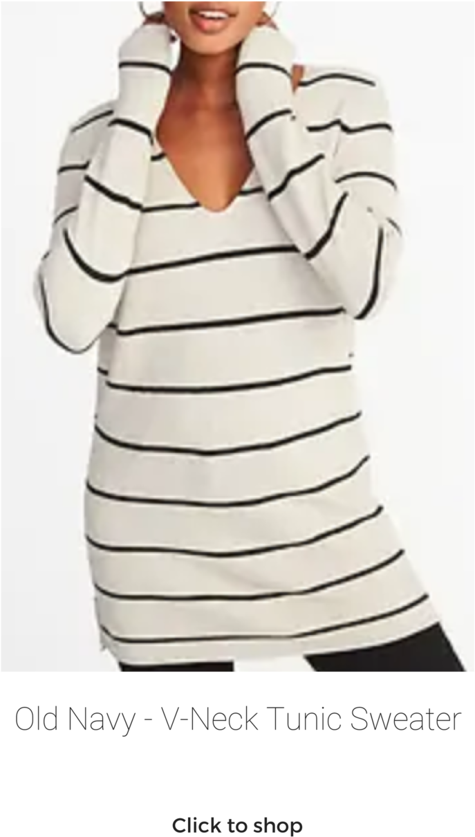 V-neck Tunic Sweater - Girl Clipart (750x1250), Png Download