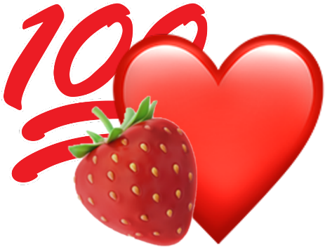 Emoji Sticker - Strawberry Clipart (1024x1024), Png Download