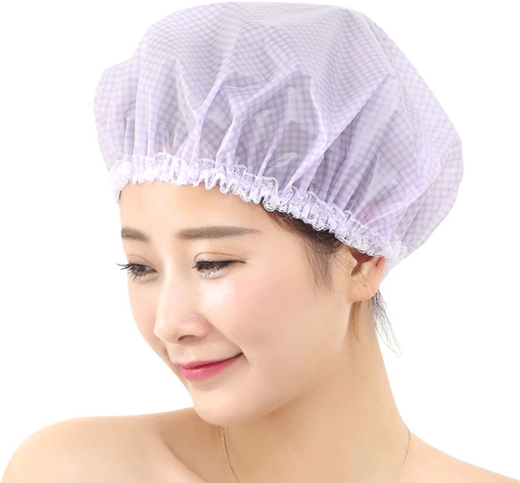 Shuang Niu Korean Waterproof Shower Cap Fresh Bathing - Girl Clipart (800x800), Png Download