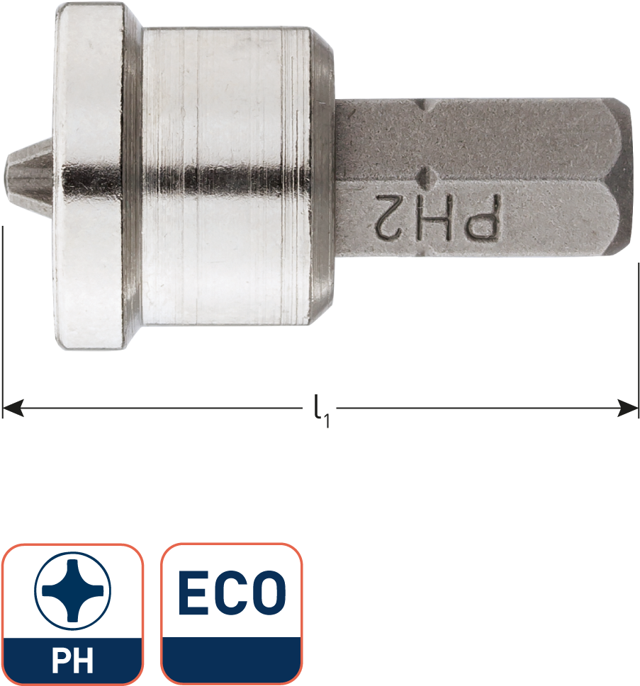 Eco Bit Ph 25mm , For Drywall Screws - Eco Artisan Clipart (1560x1300), Png Download