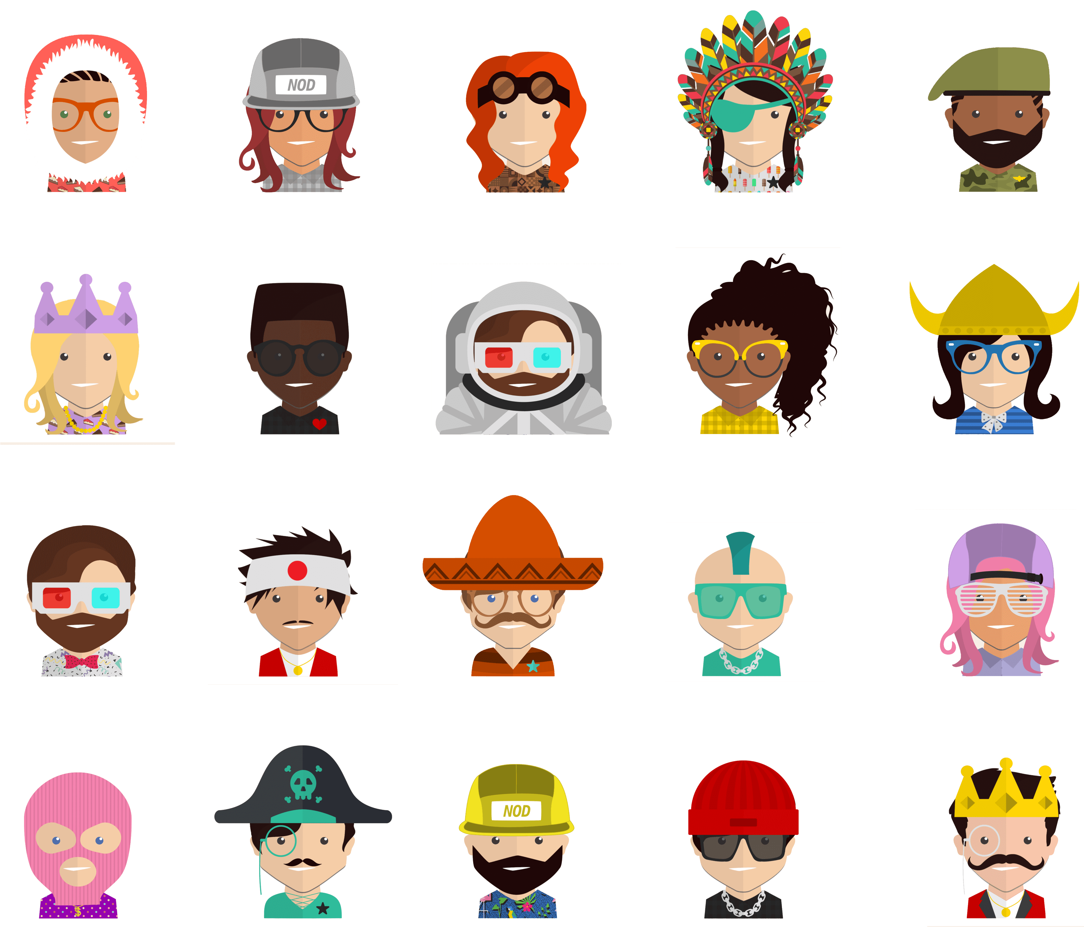 Avatars1 - Emoji Avatars Clipart (3806x3239), Png Download