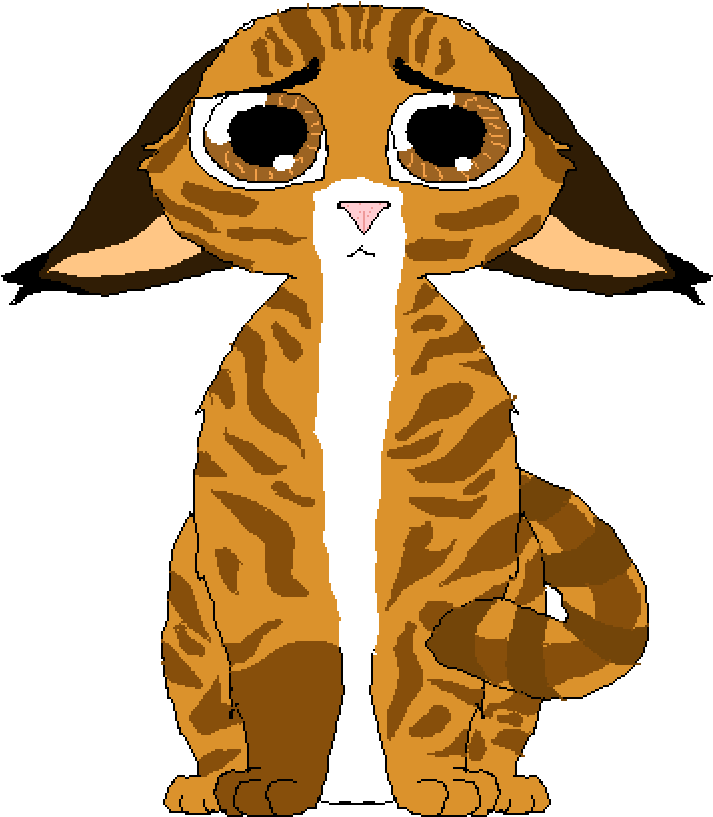 Sad Cat - Cartoon Clipart (1000x1000), Png Download