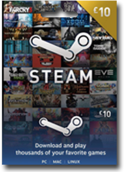 Steam Wallet Top-up - Steam Gift Card 10 Usd Clipart (550x582), Png Download
