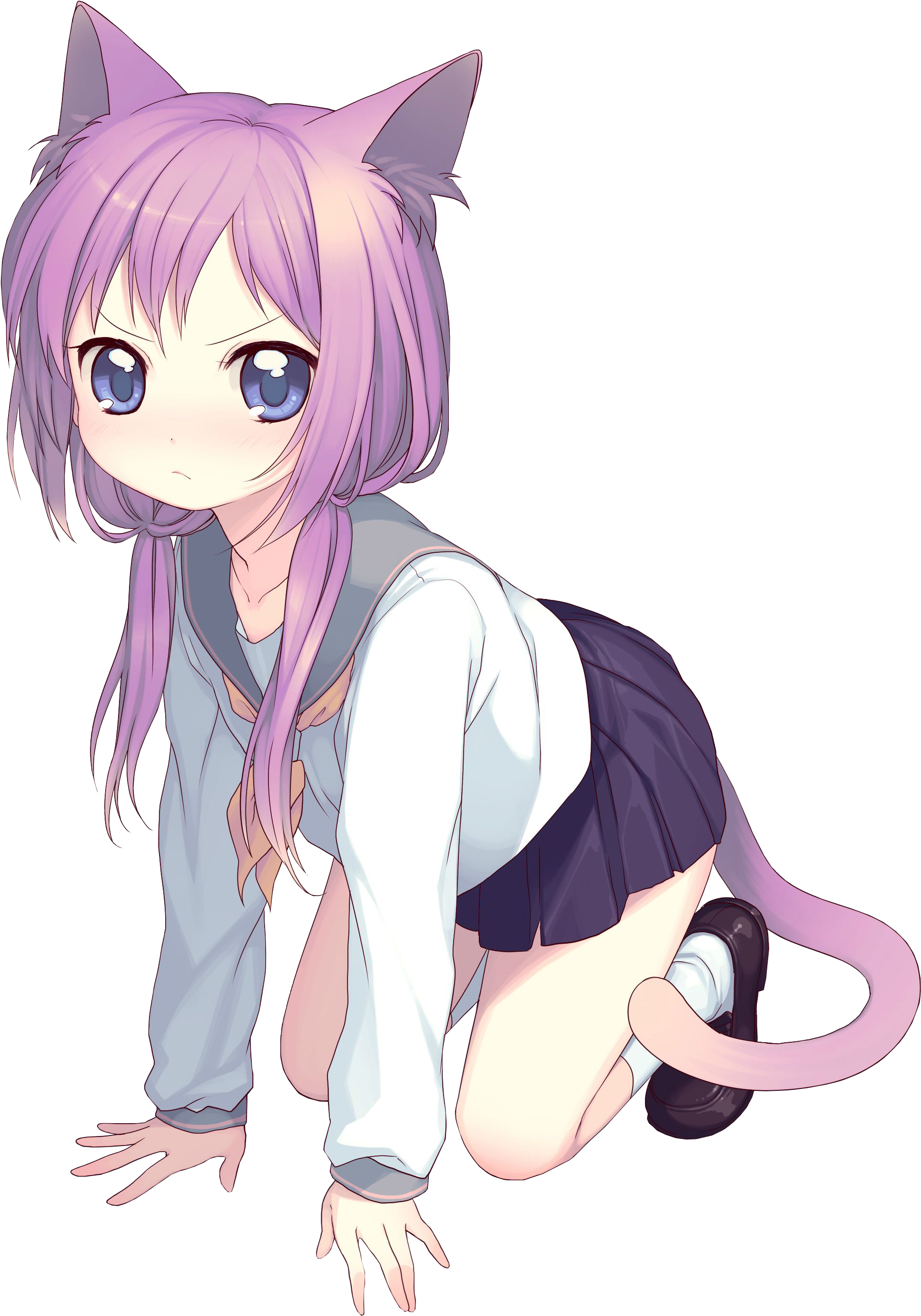 View Samegoogleiqdbsaucenao 1409899405345 , - Cute Little Neko Anime Girl Clipart (2149x3035), Png Download