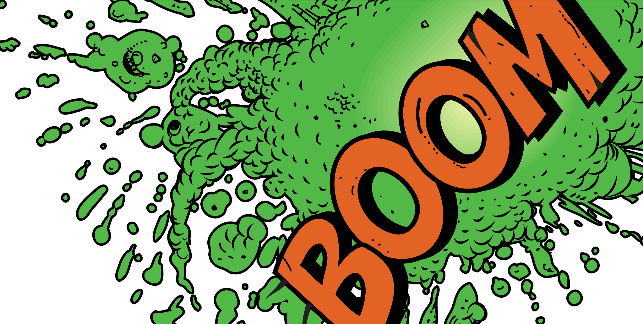 Boom - Illustration Clipart (2090x1030), Png Download