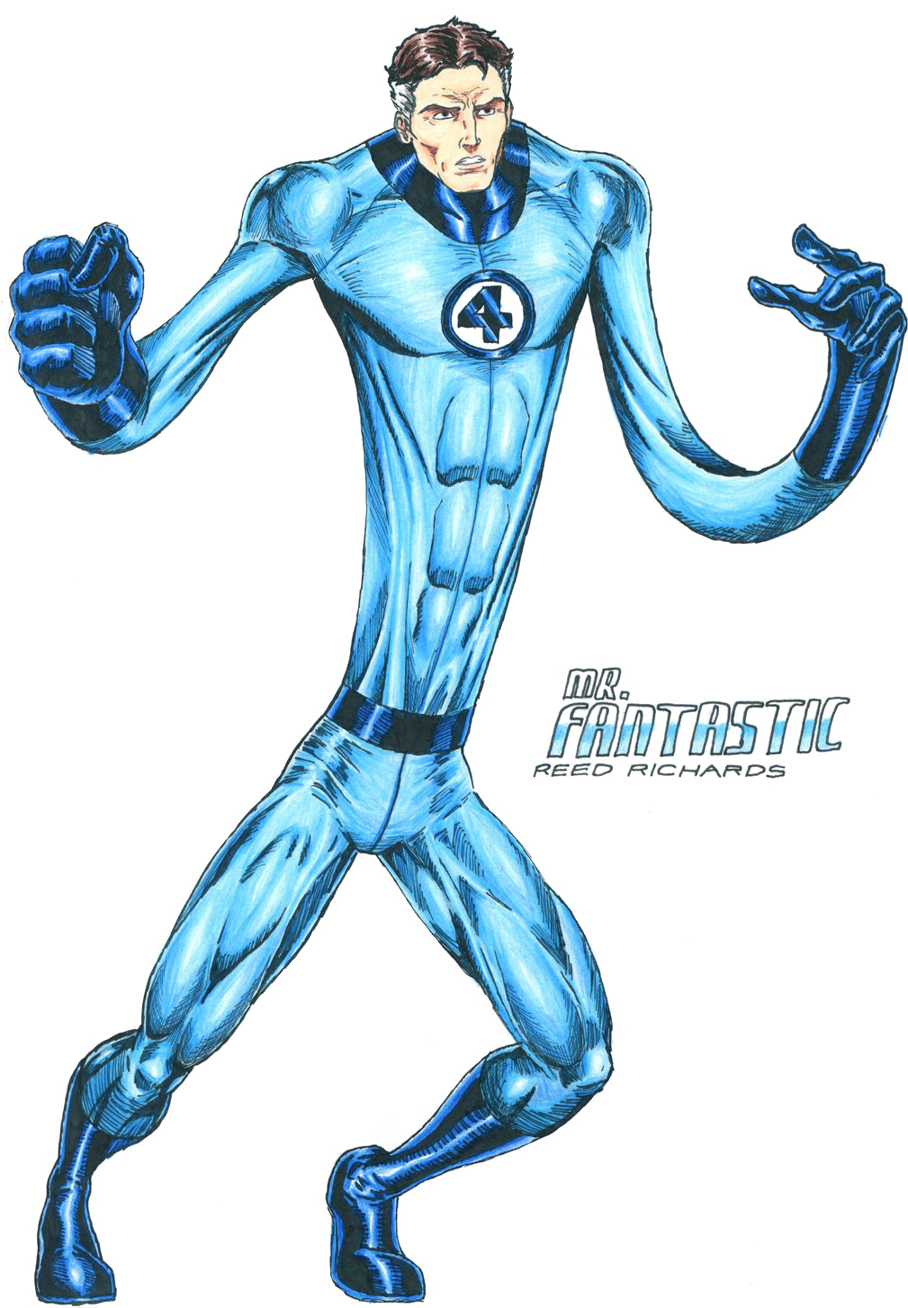 Mr Fantastic Png High-quality Image - Marvel Mr Fantastic Png Clipart (1024x1461), Png Download