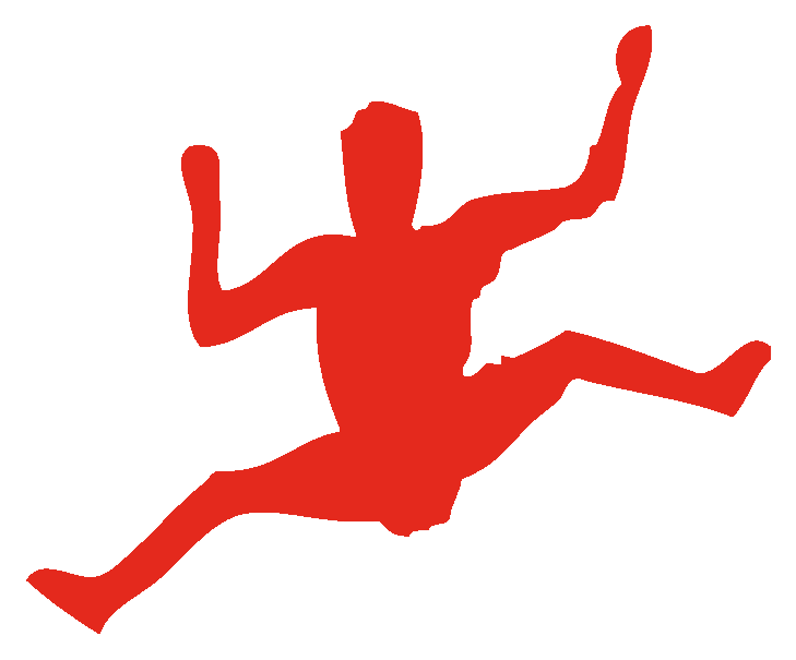 Silhouette Of People Climbing - Silhouette Rock Climbing Clipart (729x605), Png Download