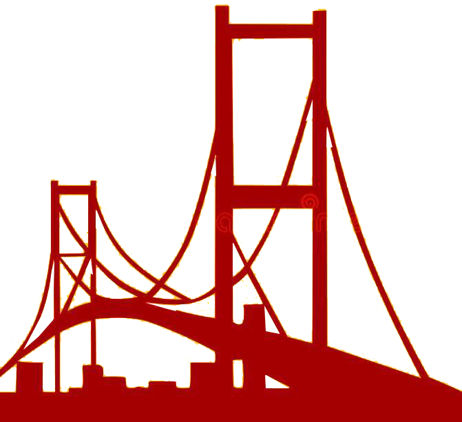 Civil Engineering Logo Illustration Bridge Silhouette - Civil Engineering Bridge Logo Clipart (671x613), Png Download