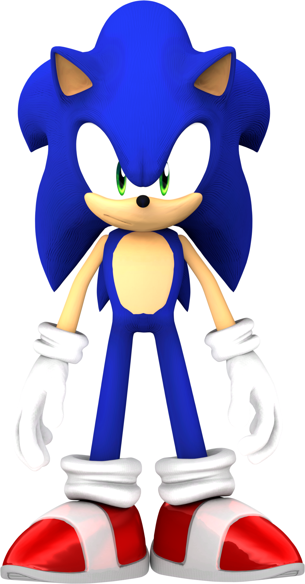 I Just Rendered A Certain Blue Hedgehog In Blender - Sonic The Hedgehog Clipart (994x1905), Png Download
