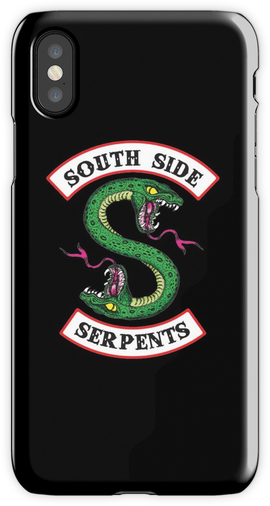 Riverdale Iphone X Snap Case - Black South Side Serpents Clipart (750x1000), Png Download