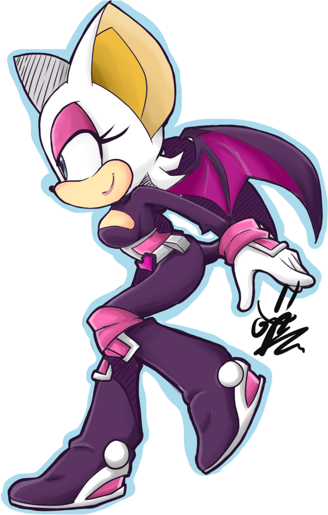 Rouge The Bat-sonic Heroes Costume - Rouge The Bat Sonic Heroes Clipart (755x1057), Png Download