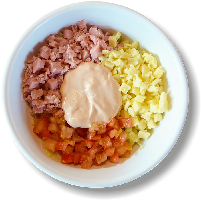 Salad Dennys Roy Restaurant - Lardon Clipart (715x715), Png Download