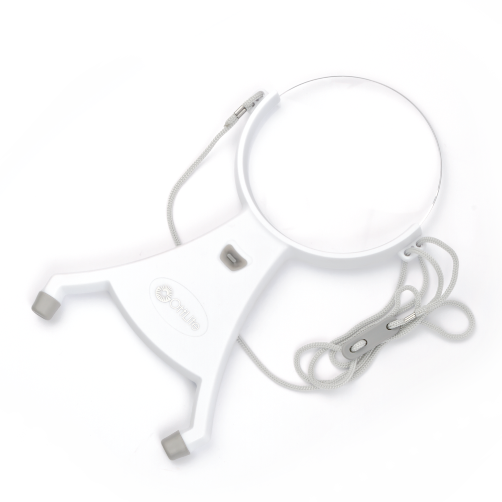 4 Inch Hands Free Led Magnifier - Silver Clipart (1000x1000), Png Download