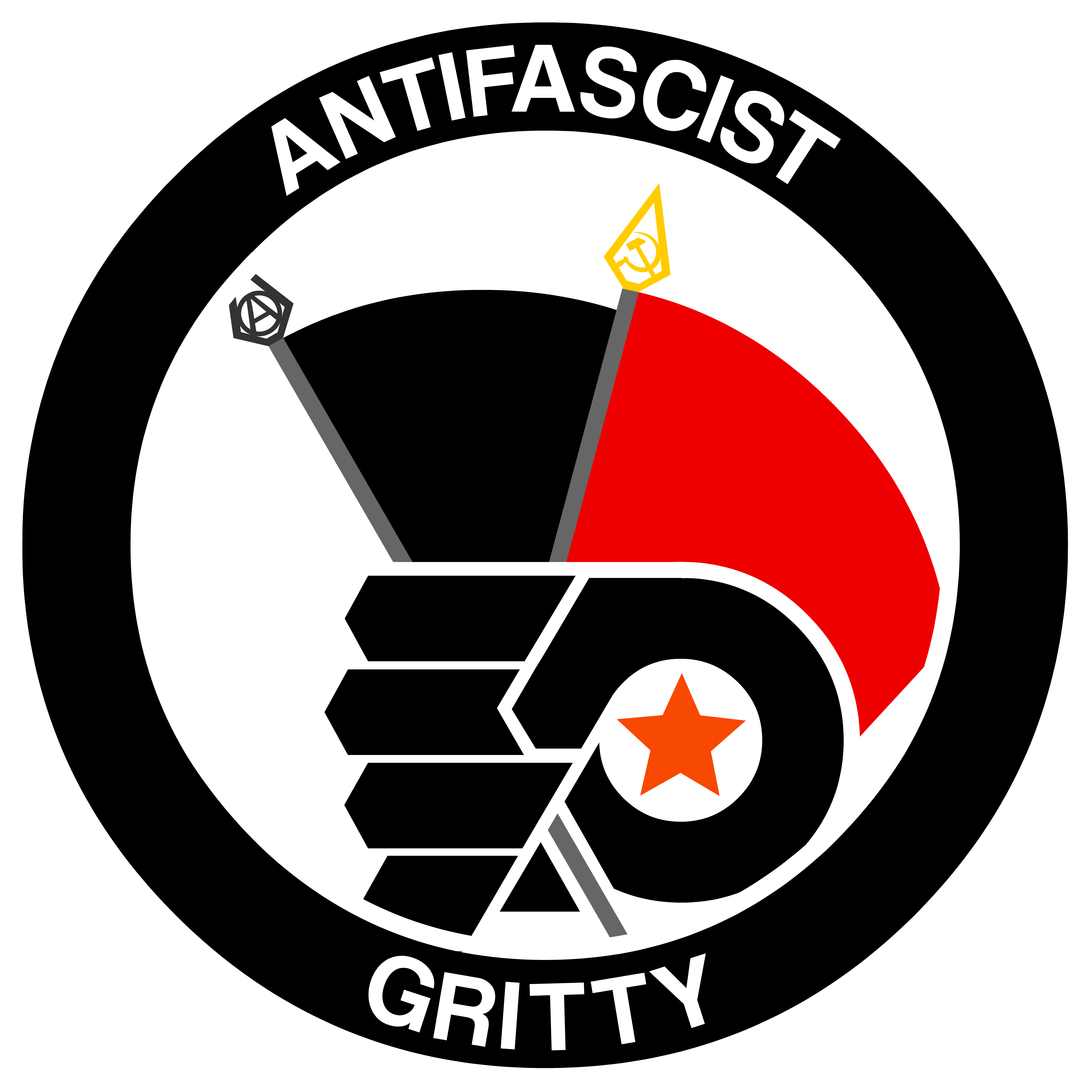 Link To This Version, English Antifa - Anti Fascist Action Logo Clipart (3905x3905), Png Download
