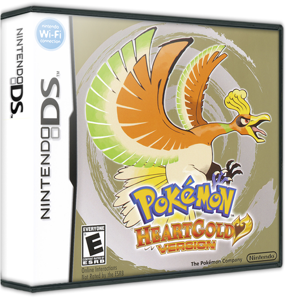 Pokémon Heartgold Version - Pokemon Heartgold Cover Clipart (587x598), Png Download