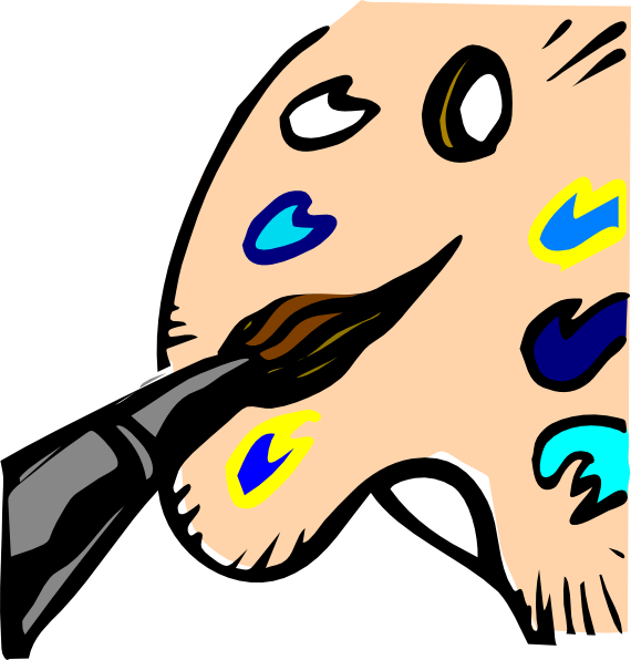 Clipart On School Supplies Clip At Clker Vector Clip - Painting Clip Art - Png Download (570x596), Png Download
